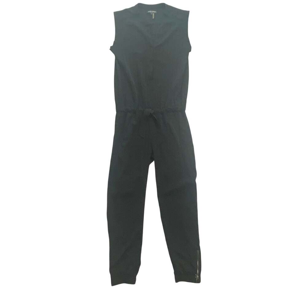 David Lerner Black Sleeveless Houndstooth Jumpsuit Size Small $168
